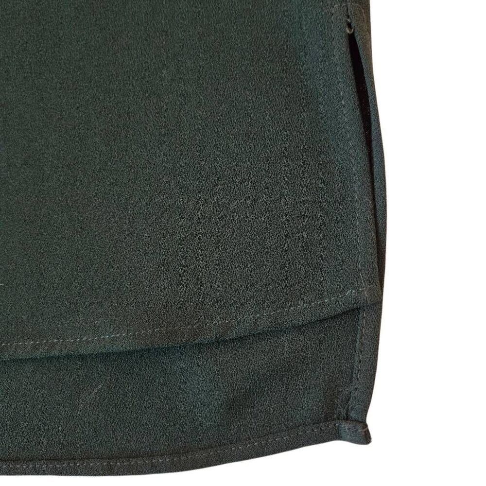 Zara Woman Forest Green Tie Sleeve Split Neckline Shift Dress Medium - Picture 5 of 11